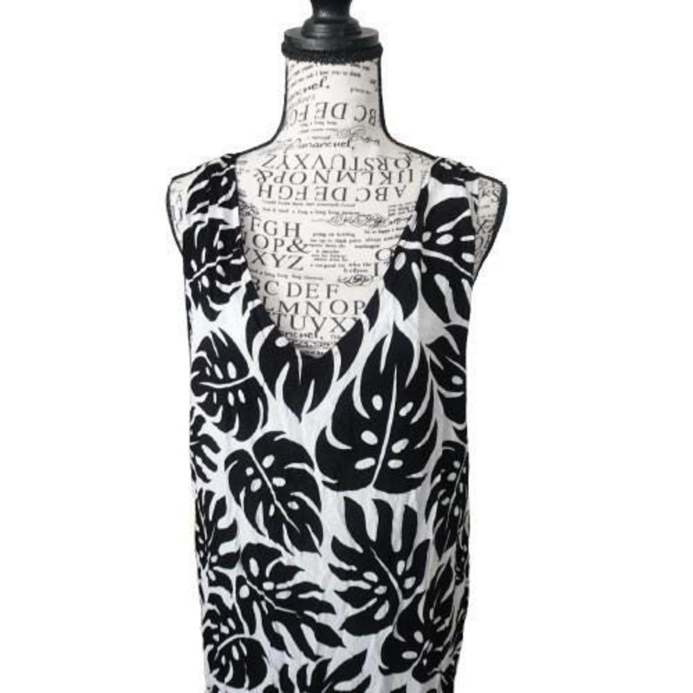 MIKOH 100% Silk Floral Luxury Tank Dress Boho Tropical Resort Beach Size 3 Large